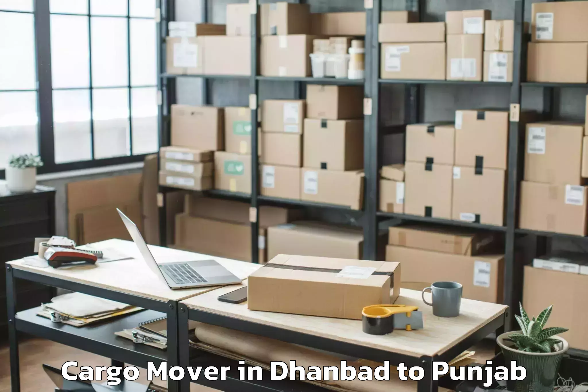 Easy Dhanbad to Guru Kashi University Talwandi Cargo Mover Booking